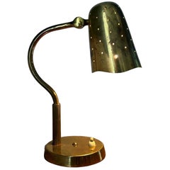 Rare Swedish Brass Table Lamp by Boréns, 1940s