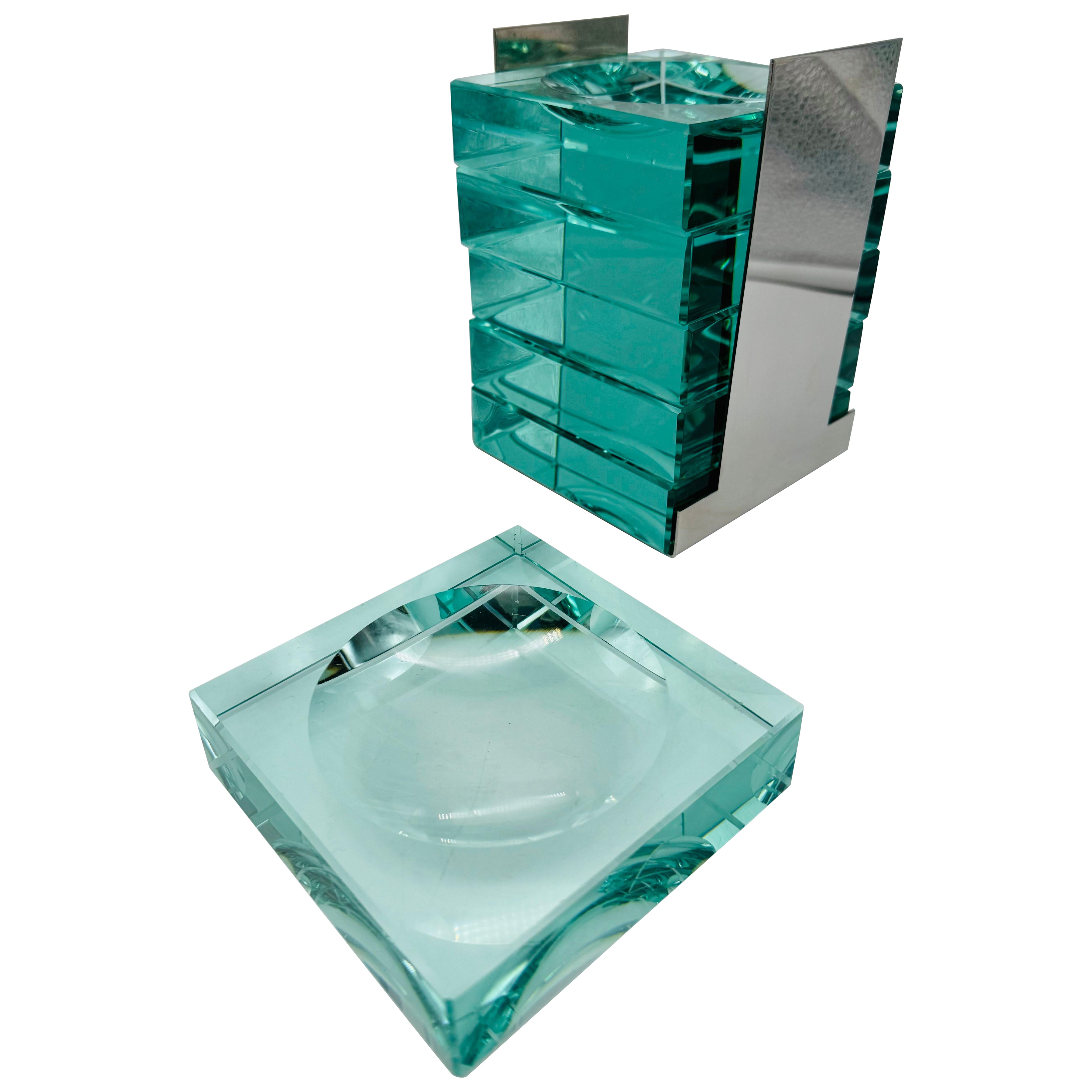 Gallotti & Radice 6x posacenere a ciotola verde smeraldo Italia 1970 in vendita