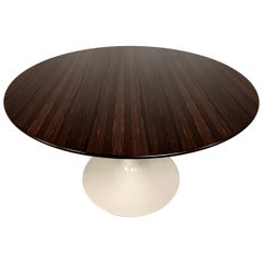 54" 6-sitziger Knoll Esstisch aus Ebenholz