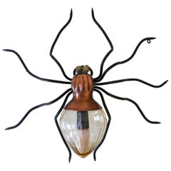 Amazing Mid Century Modern Spider Wall Lamp or Sconce by Rossini Italy 1960s