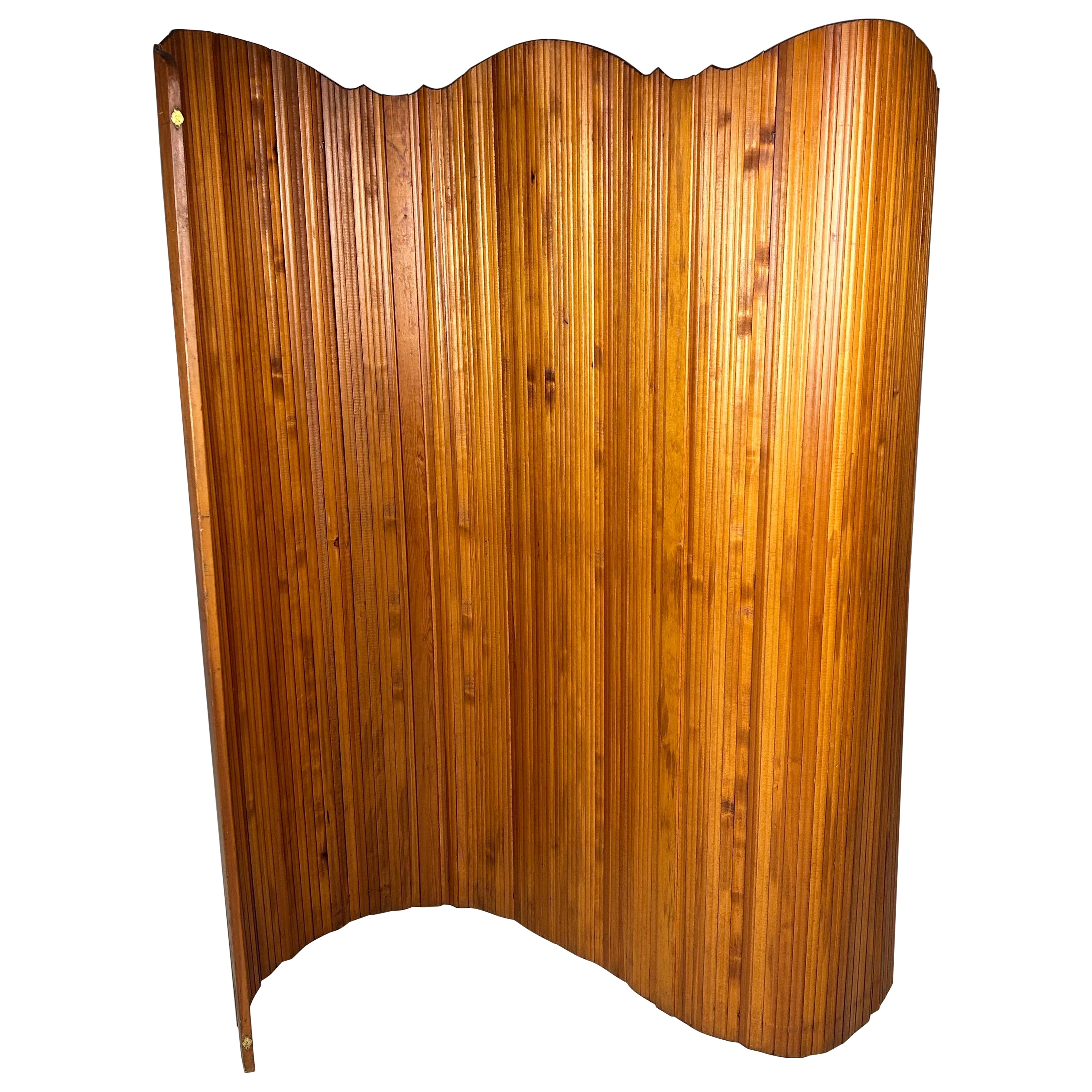 Pine Wood Room Divider by S.N.S.A. , France 1930s.