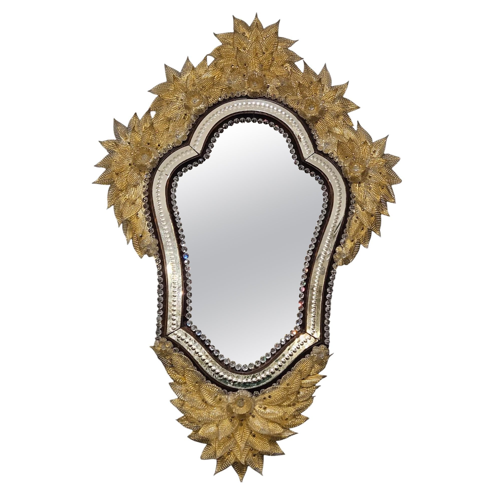 Splendido specchio di Murano del Medioevo