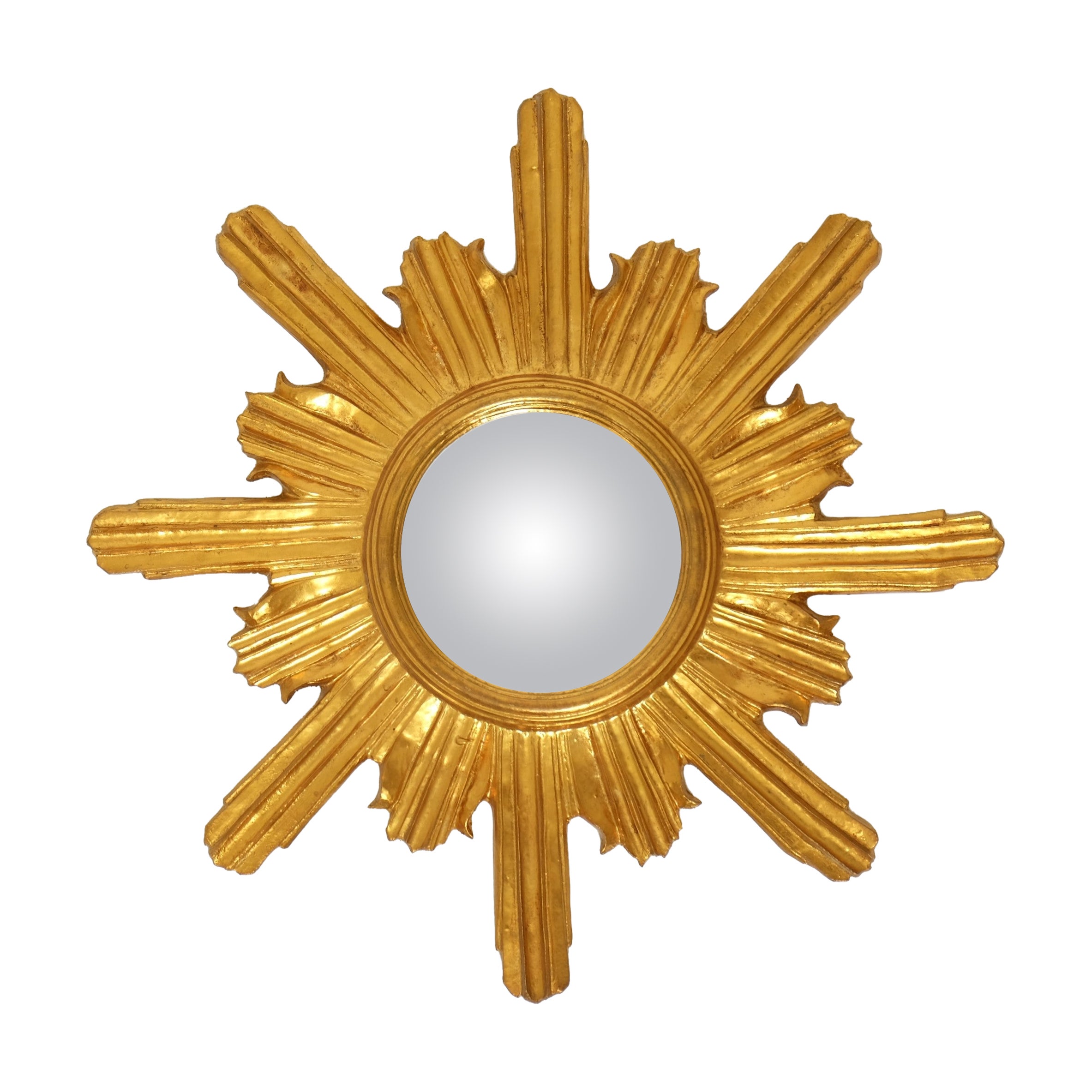 Mid Century Giltwood Sunburst-Spiegel, Italien 1960er Jahre