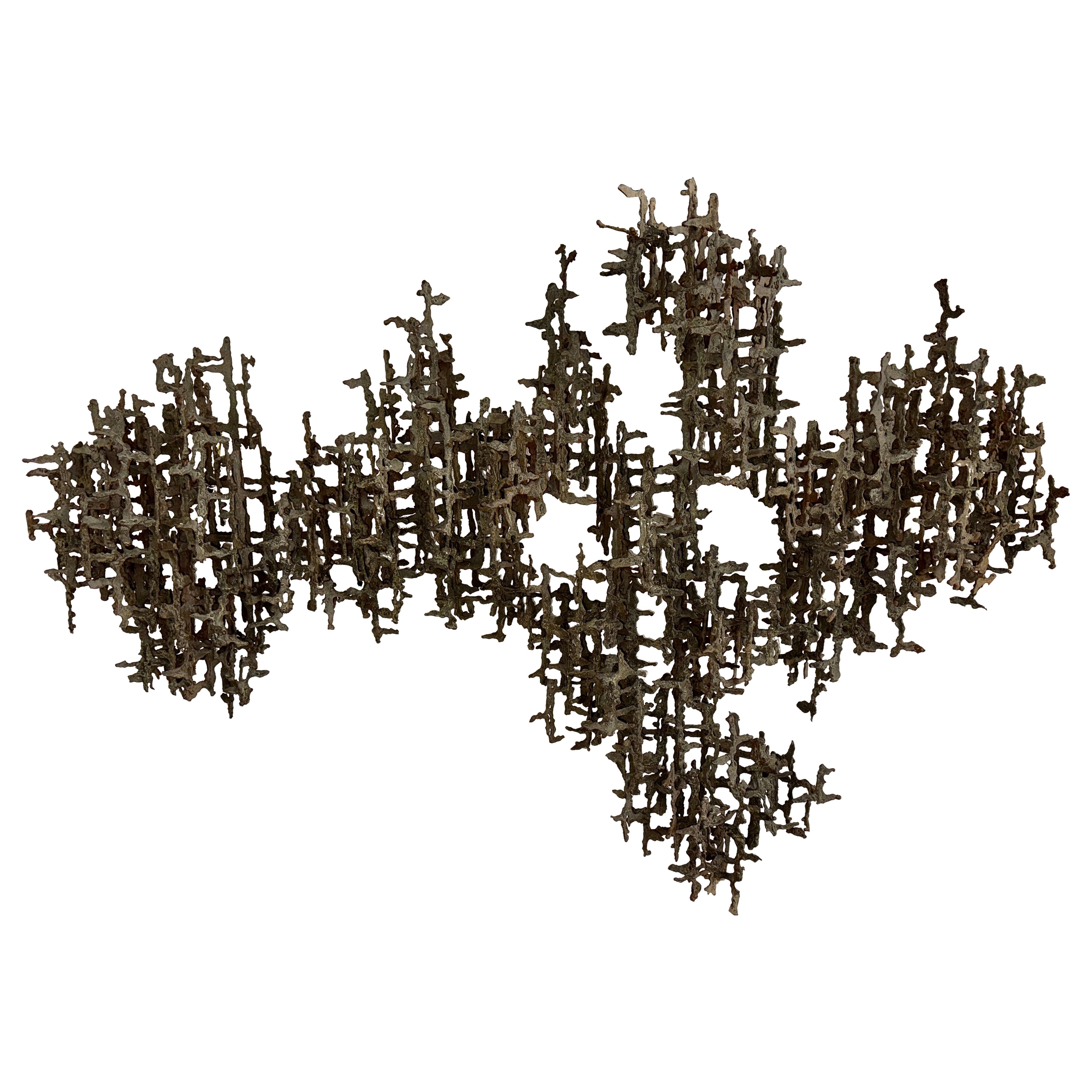 Large Iron Brutalist Sculpture Attributed to Daniel Gluck
