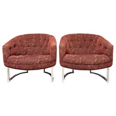 Vintage Modern Lounge Chairs after Milo Baughman - A Pair
