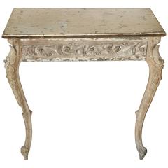 French Early Wall-Mounted Original Painted Console