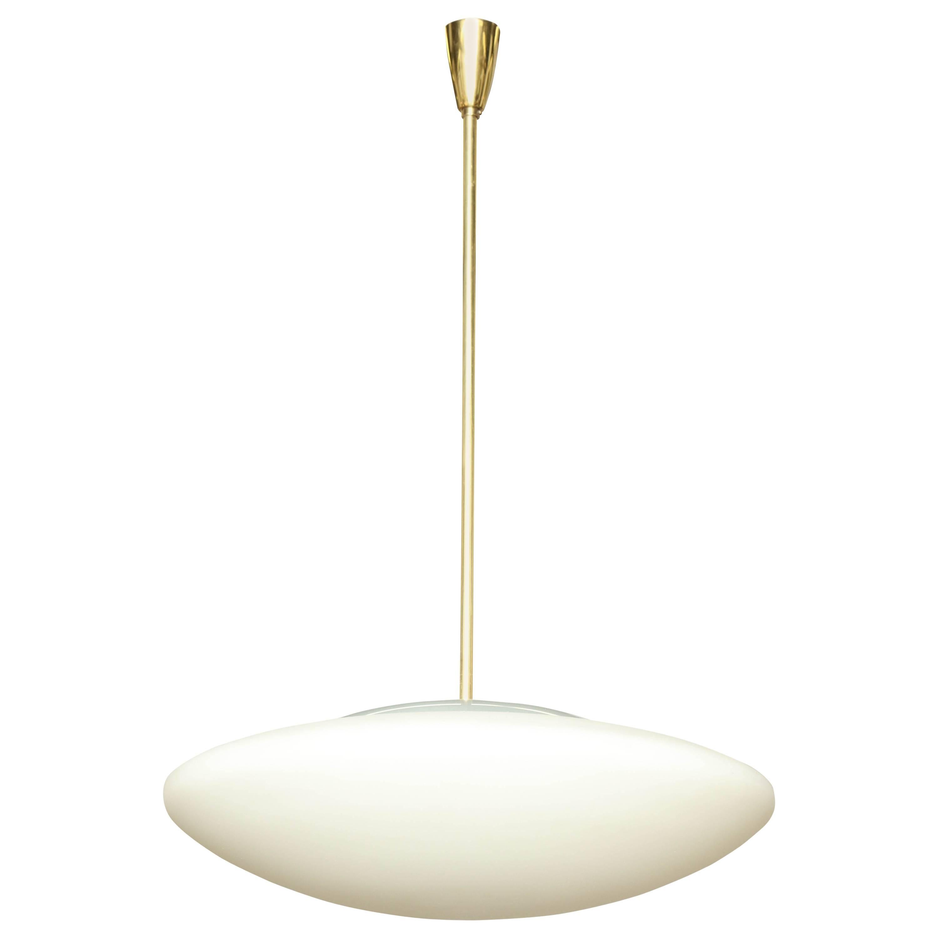 Fontana Arte pendent light made in Italy 1950 For Sale