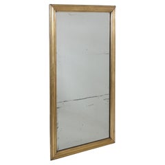 Large Late 19th C. Mercury Brass Bistro Mirror