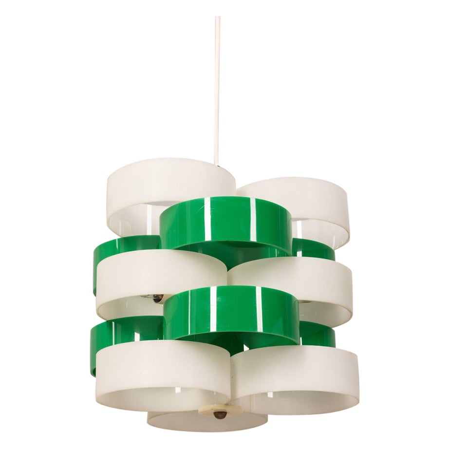 1960s vintage plastic chandelier design Stilux Milano