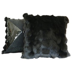 Elegant Black Fox Pillow