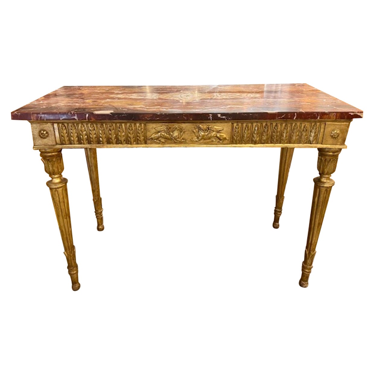 Konsole aus Neapel, Italien, 18. Jahrhundert, geschnitzt und aus Giltwood