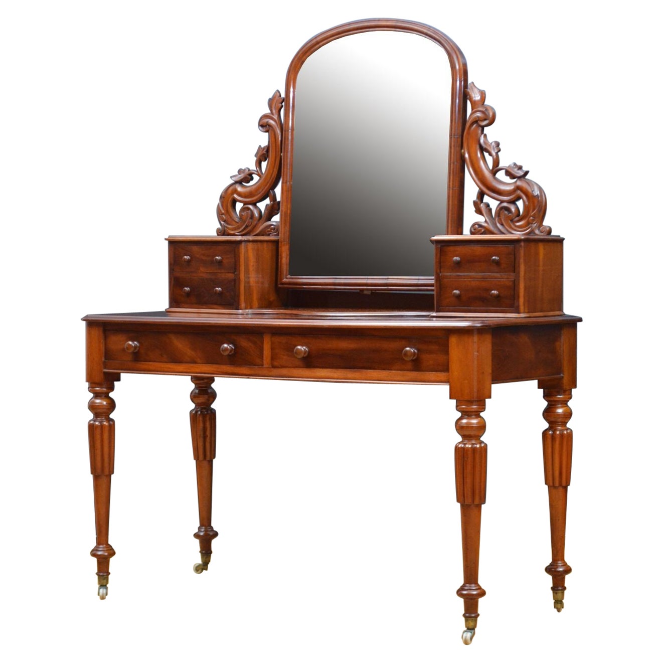 English Victorian Mahogany Dressing Table