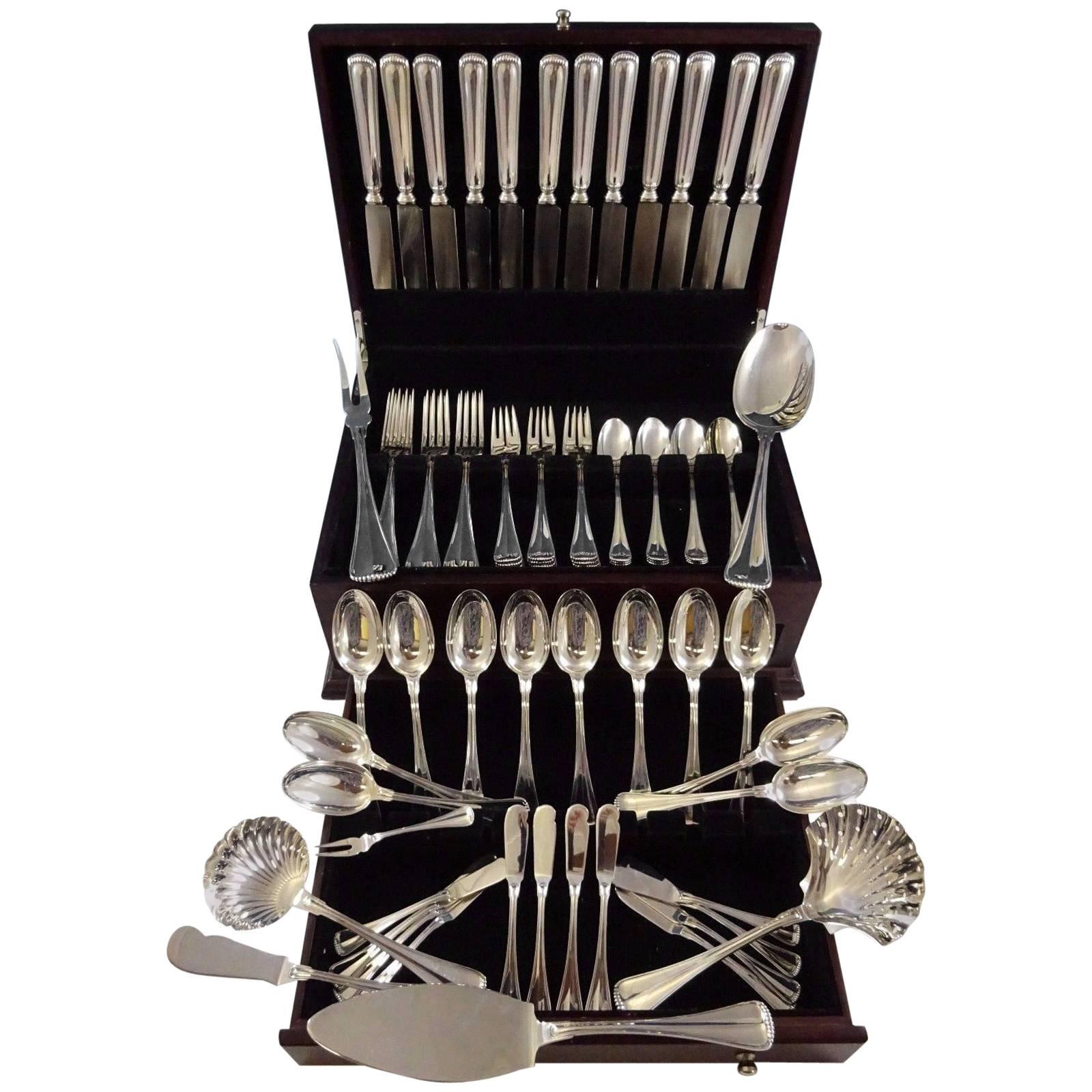 Milano by Buccellati Sterling Silver Flatware Dinner Set 12 Service 79 Pcs Italy