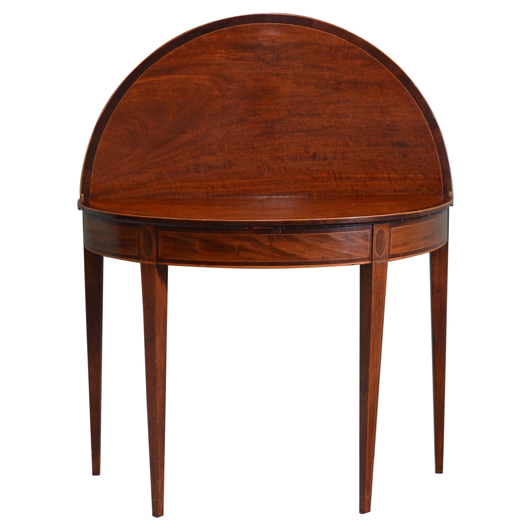Mesa de té dekmilune abatible de caoba Jorge III en venta