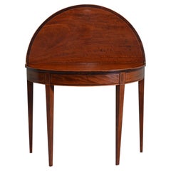 George III mahogany fold over dekmilune tea table