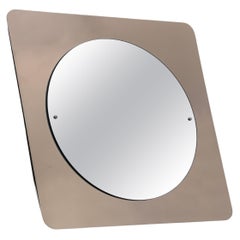 Espejo de pared grande italiano moderno de mediados de siglo 1970