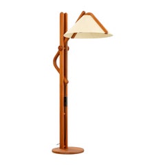 Lampada da terra regolabile in teak di Domus
