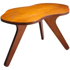 Organically Shaped Side Table in Plywood by Jose Zanine, Brazil, 1950s