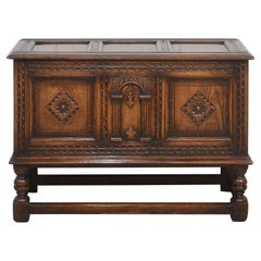 17th Century style carved oak coffer