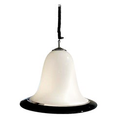 Lampadario a sospensione in vetro di Murano bianco