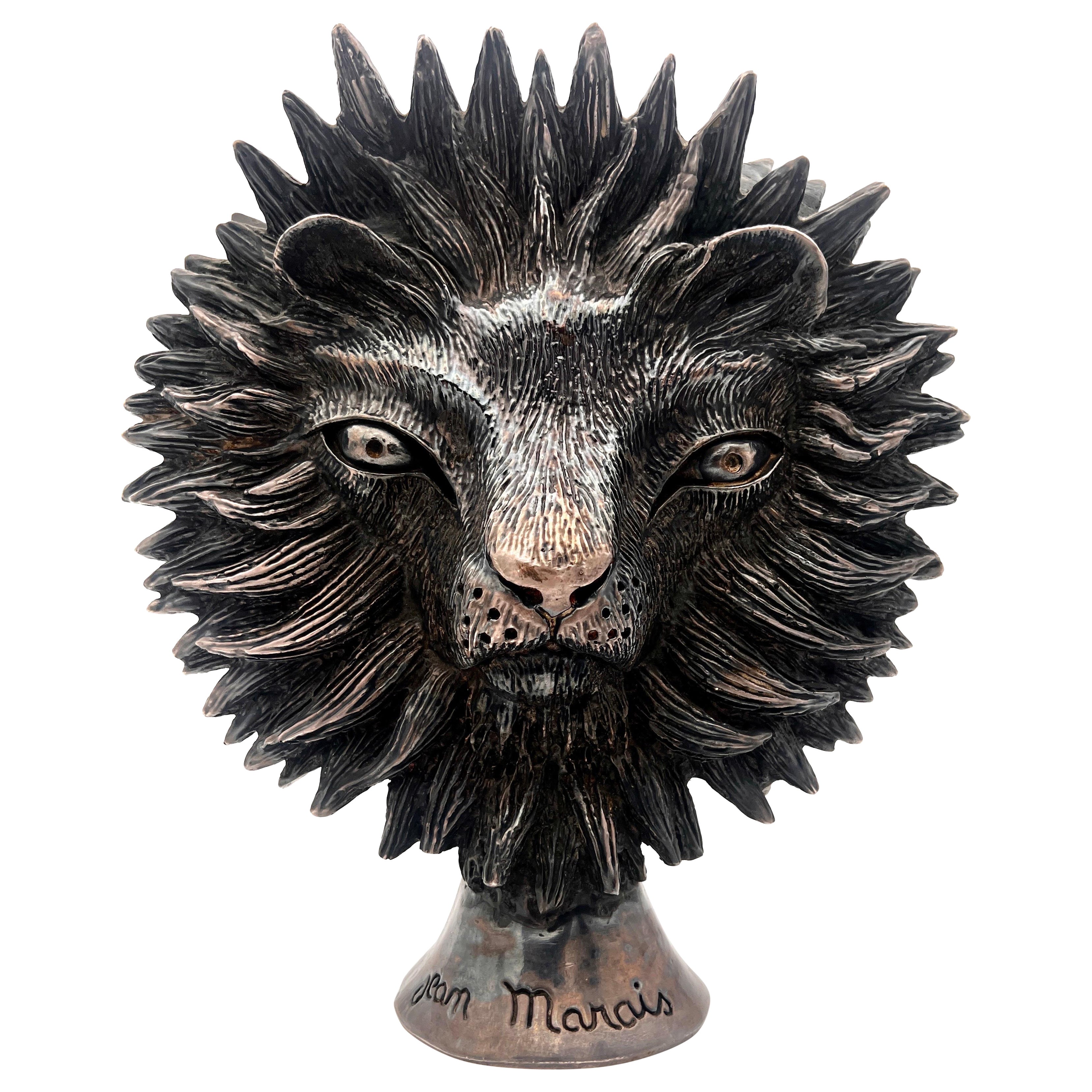 Jean Marais (1913-1998)The beast and the beauty (1947) sculpture en bronze signée. en vente