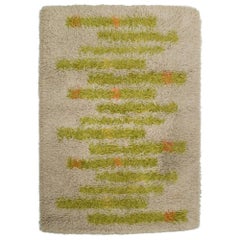 Swedish textile designer. Blekinge-rya. Large carpet in pure wool.