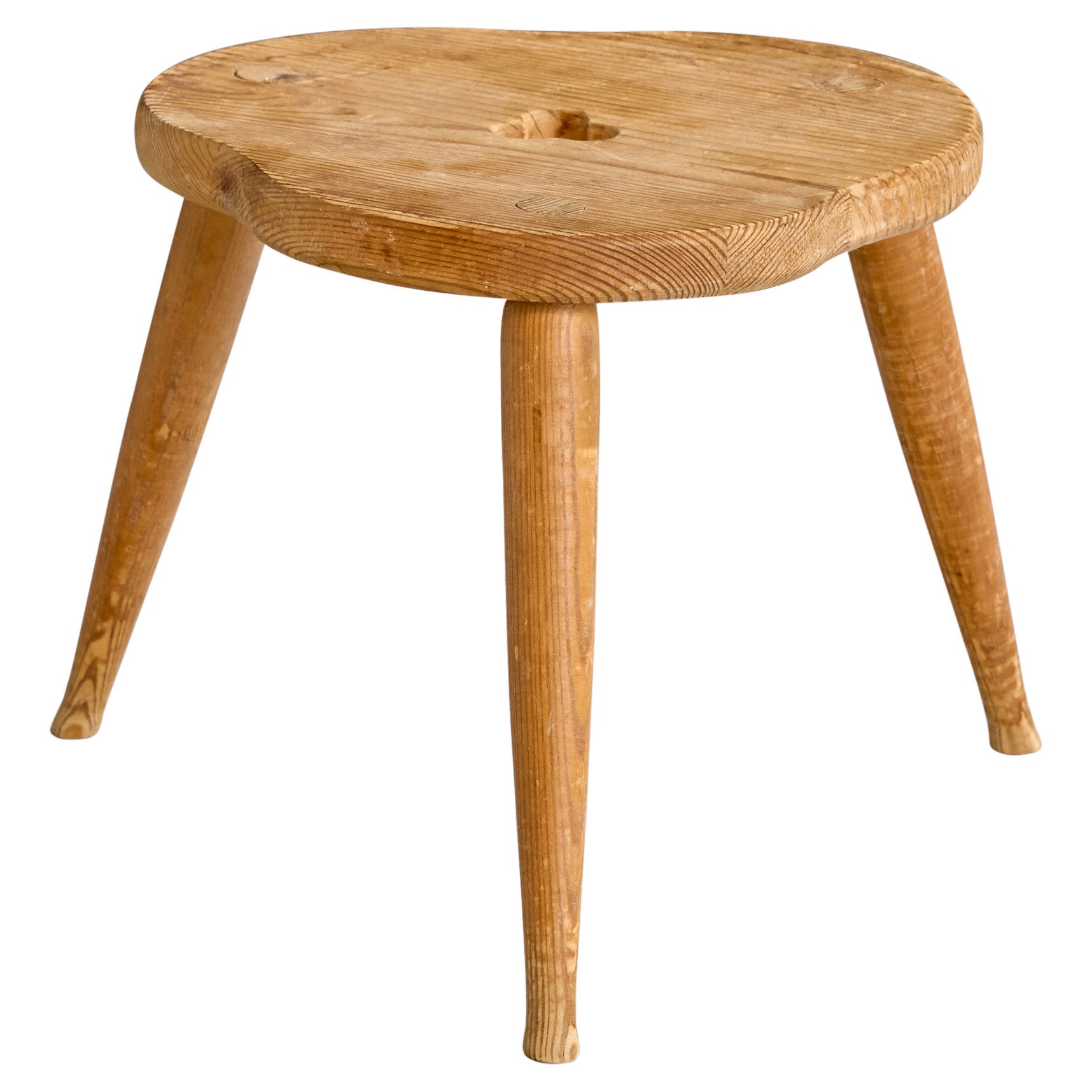 Swedish Designer, Stool, Pine, Sweden, 1960s