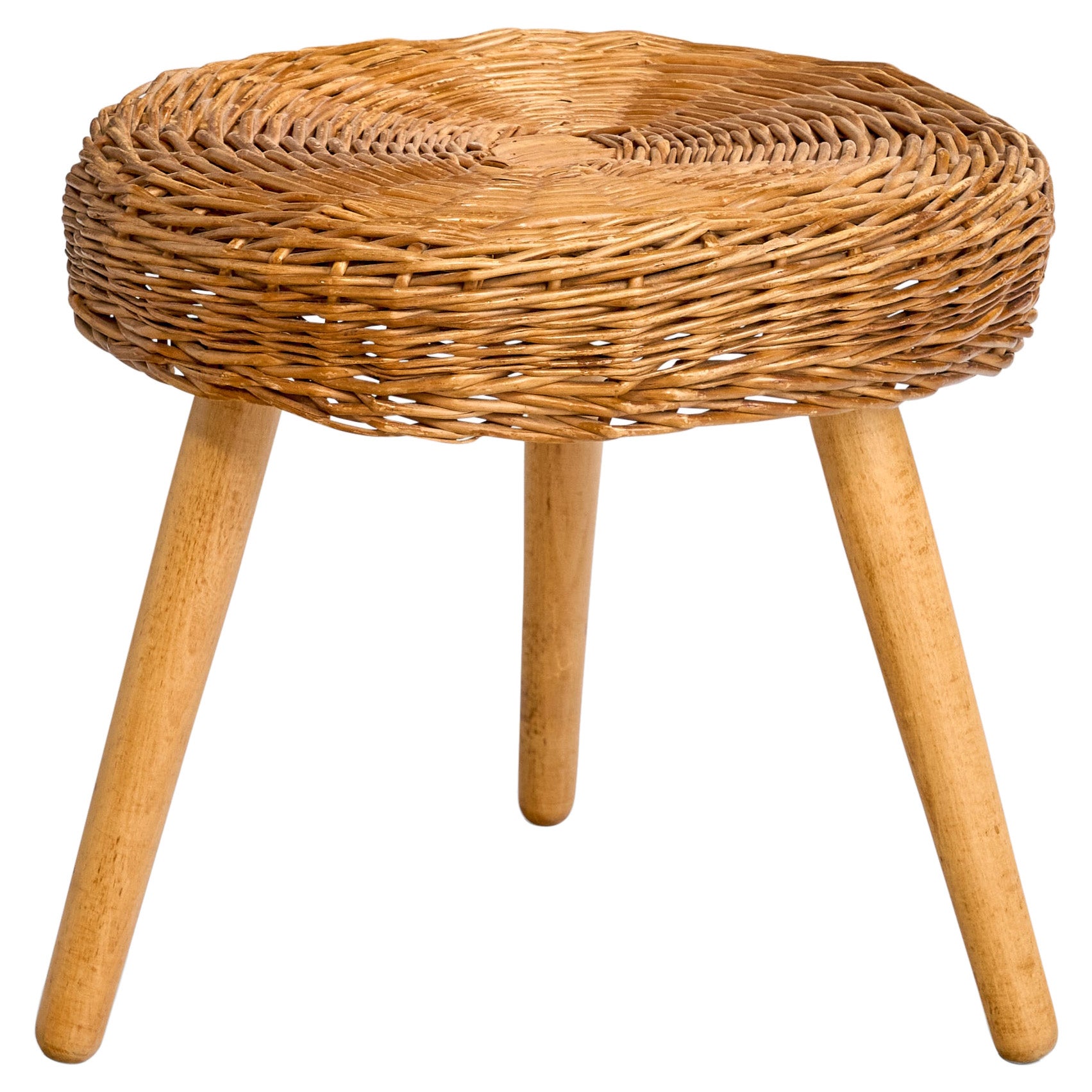 Tony Paul Attribution, Sgabello, Wood, Canna, USA, anni 50