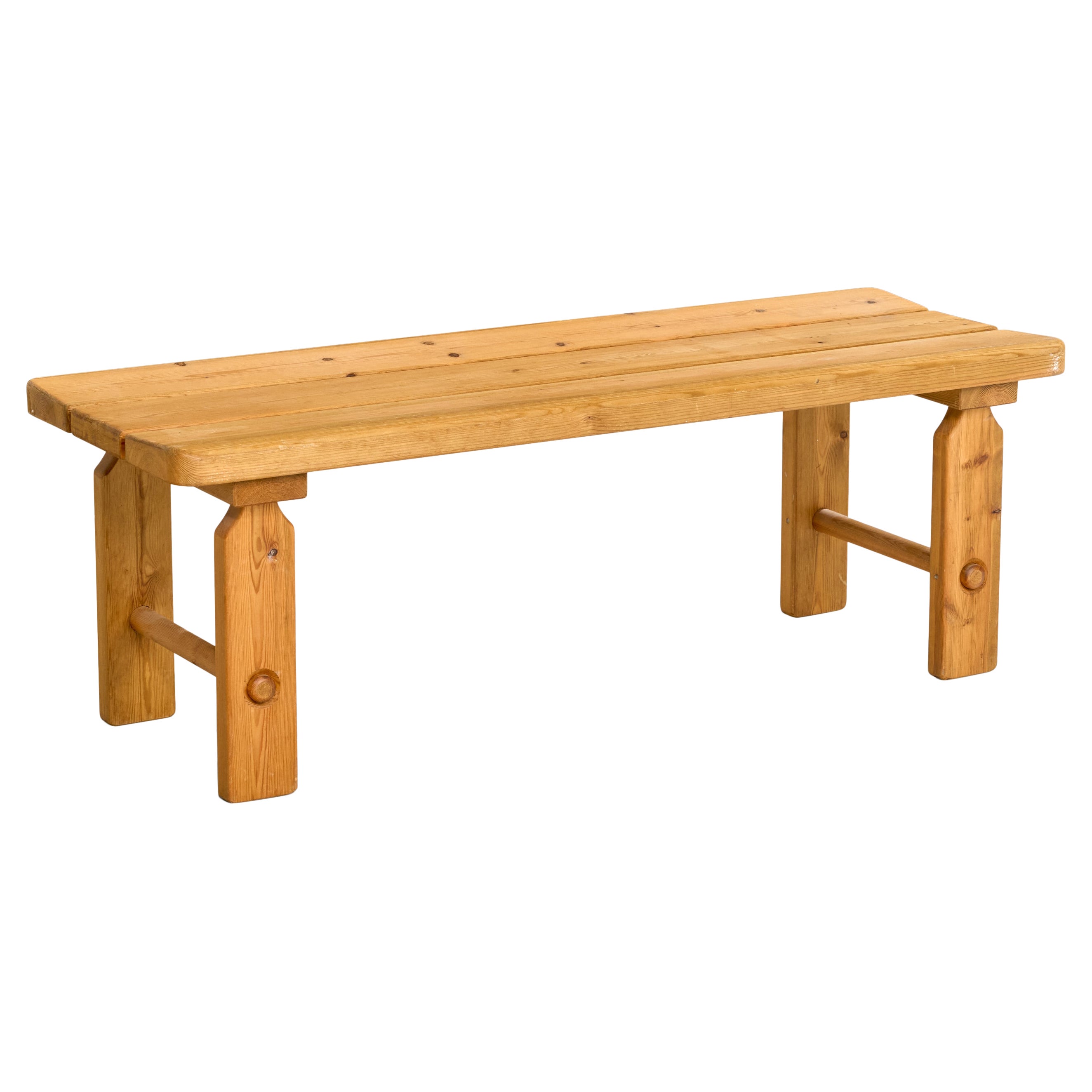 Swedish Designer, Bench, Pine, Sweden, 1970s