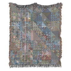 Bit Map 01, Luft Tanaka, Manta Multicolor de Algodón Tejido, 37 "x52