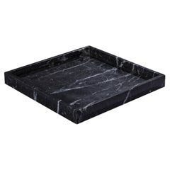 Bandeja Cuadrada de Mármol Marquina Negro