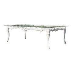 Vintage Regency Metall Faux Bois Couchtisch