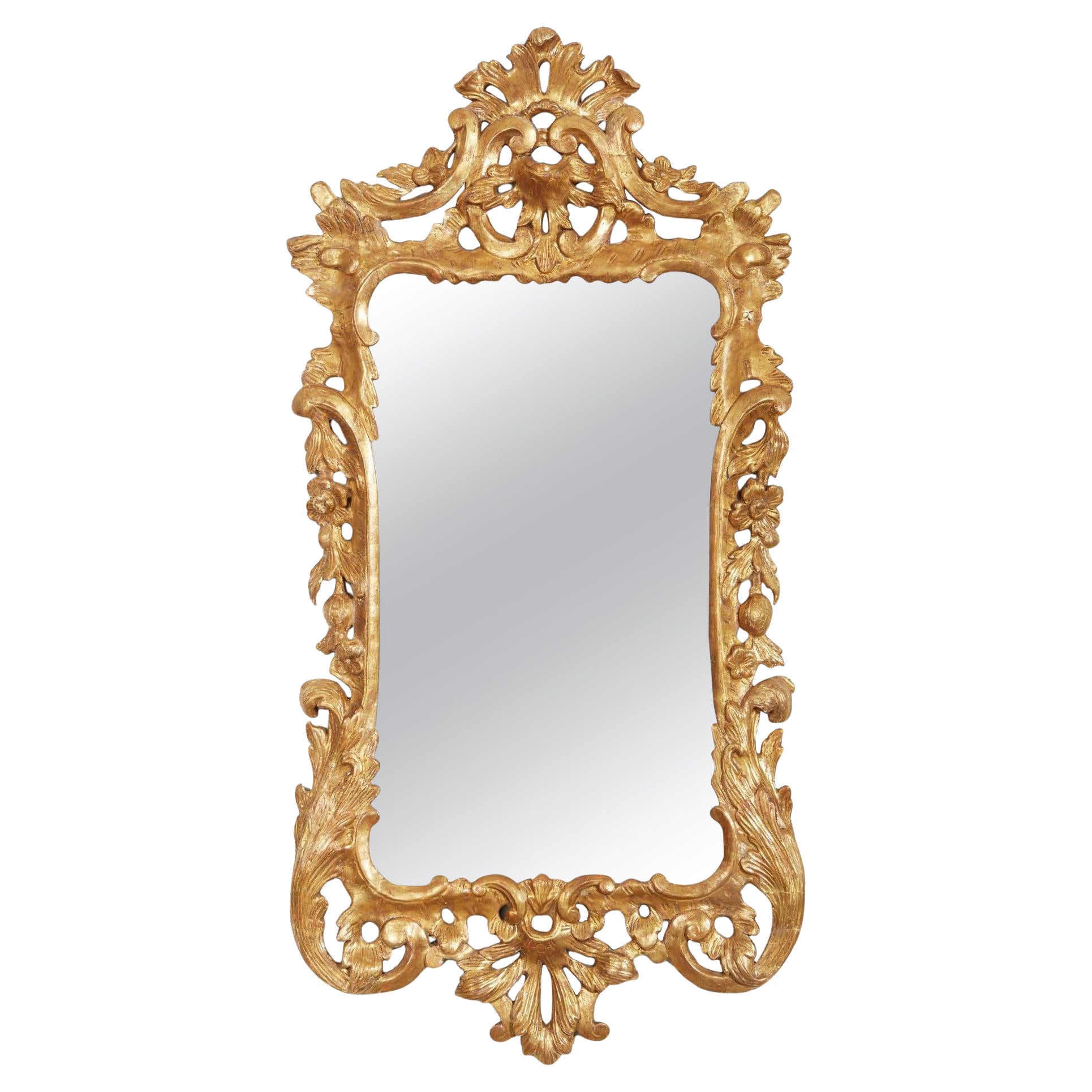 George II Carved and Gilt Rococo Mirror