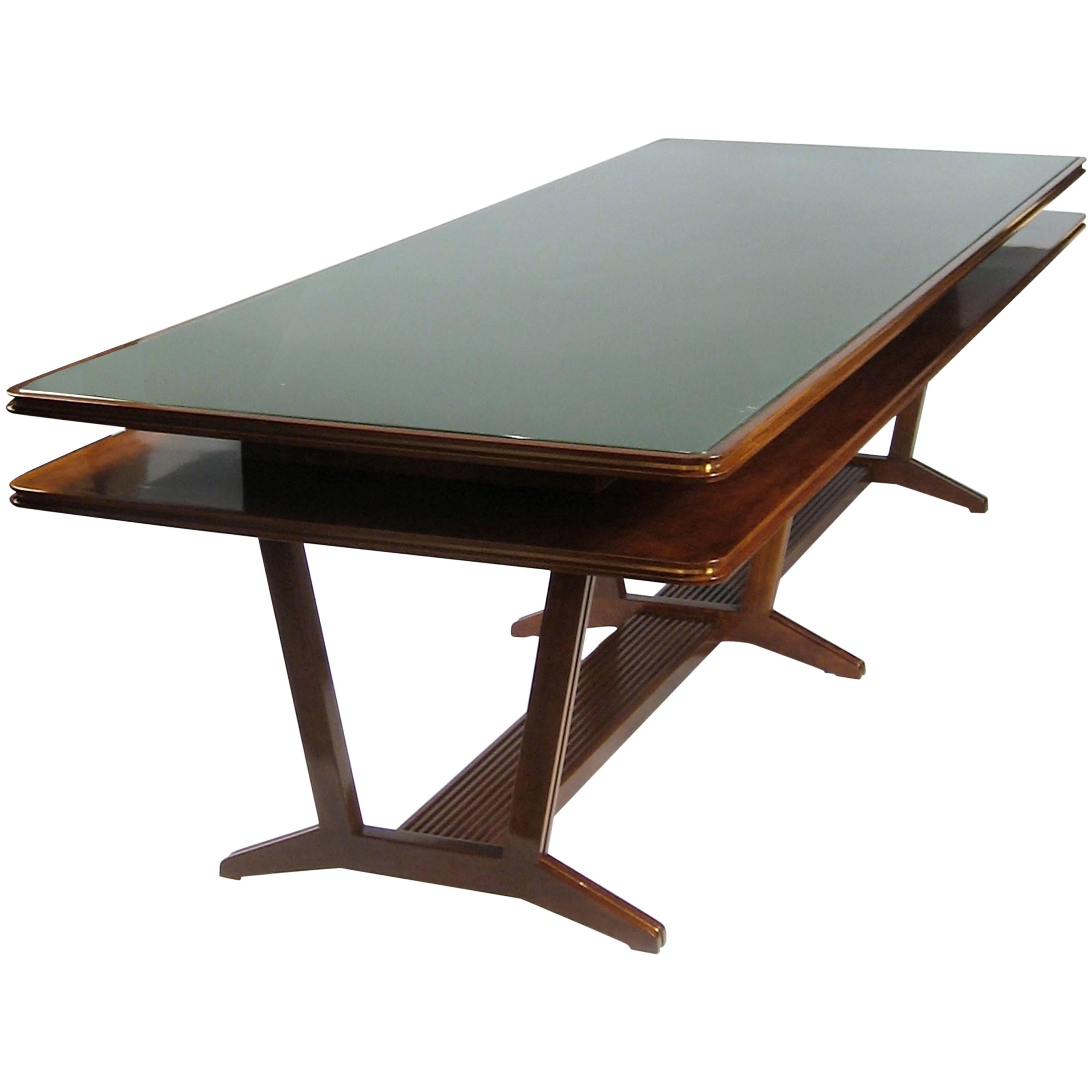 Two-Tier Library or Conference Table, Italy, Art Moderne, circa 1940