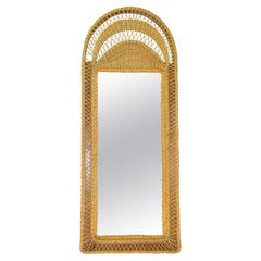 French Wicker Full Length Mirror (3 Pieces verfügbar)