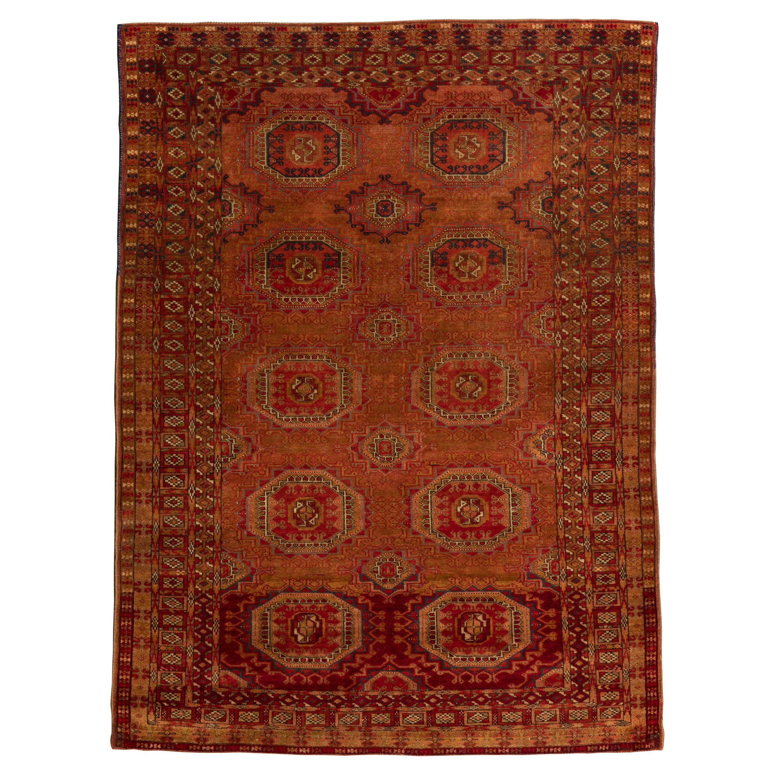 Red Turkmen Bukhara Rug
