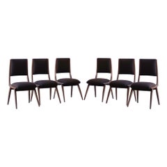 Set of 6 Parisiano Dining Chairs in Natural Walnut
