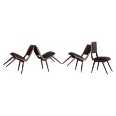 Juego de 4 Sillas de Comedor Parisiano en Nogal Natural