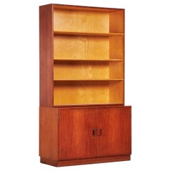 Børge Mogensen Teak Cupboard With Bookcase Hutch