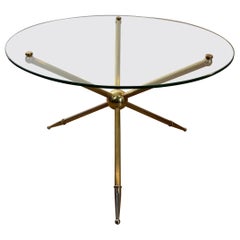 Design Round Tripode Brass Coffee Table