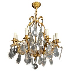 Lustre en cristal et bronze de style Louis XV