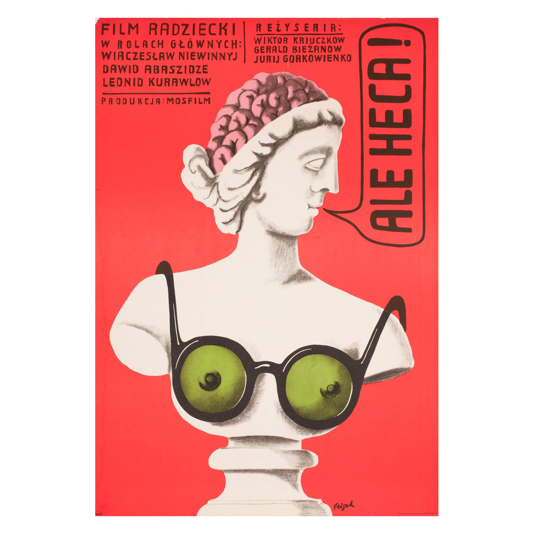 Ale Heca! Poster del film polacco A1 del 1976, Jerzy Flisak