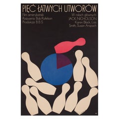 Affiche polonaise du film FIVE EASY PIECES 1974, Jerzy Treutler