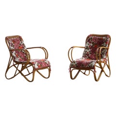 Italian Modern, A Pair of Bamboo Armchairs, Mid Century Modern, 1960s