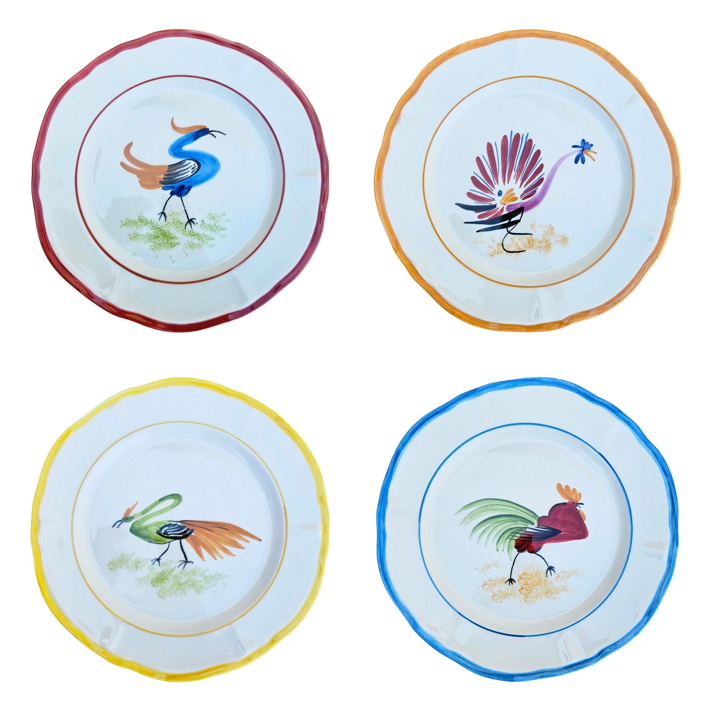 Piatto da pranzo in ceramica dipinto a mano The Barn - Set di 4 pezzi
