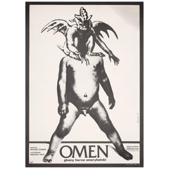 Locandina originale del film polacco Omen del 1977, ANDREJ KLIMOWSKI