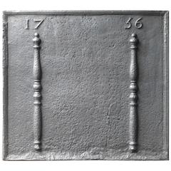 Antique 18th Century French Fireback Pillars