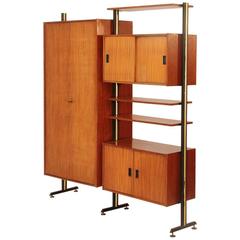 Vintage Italian Teak Bookshelf, 1960s
