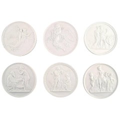 Six Biscuit Plaques/Plaques after Thorvaldsen, Royal Copenhagen and B&G