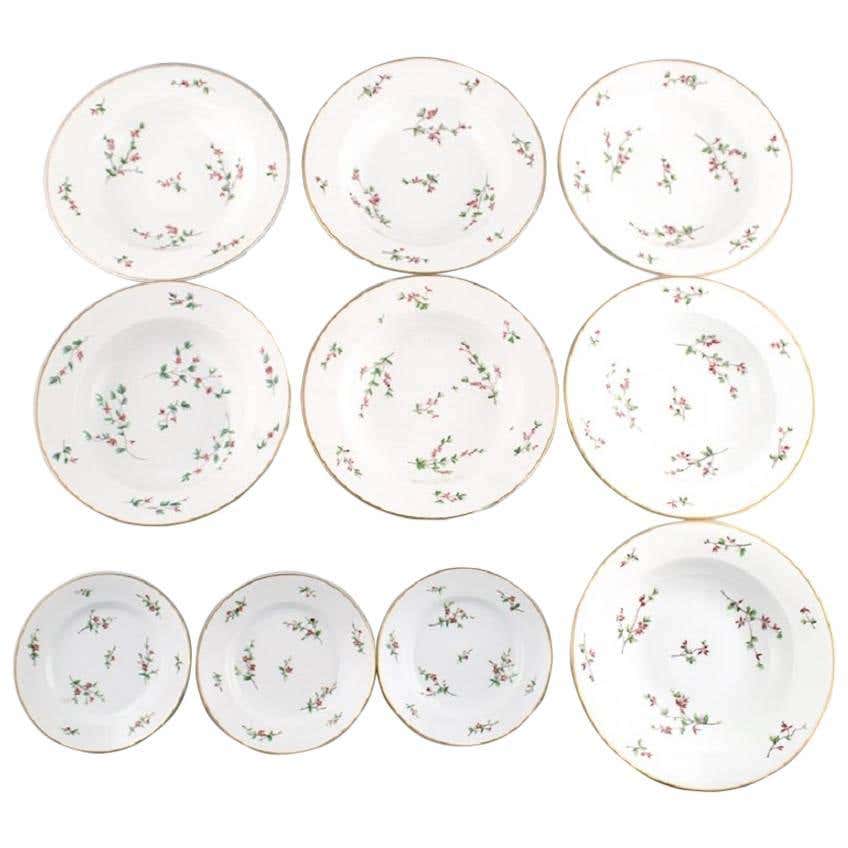 Royal Copenhagen Ten Red Barberry Dishes, circa 1920 For Sale at 1stDibs